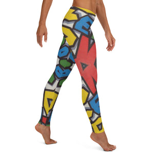 Life Rocketed graffiti leggings