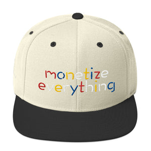 Life Rocketed Monetize Everything Snapback Hat